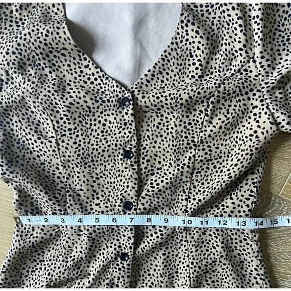Mod Ref Cheetah Black & Brown‎ Animal Print w/ lining A-line dress Size S Small - Picture 10 of 13